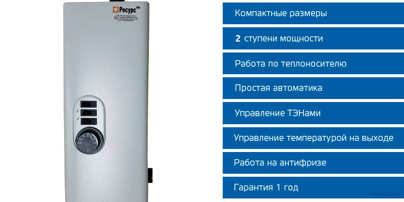 Особенности котлов Ресурс ЭВПМ на 30 кВт