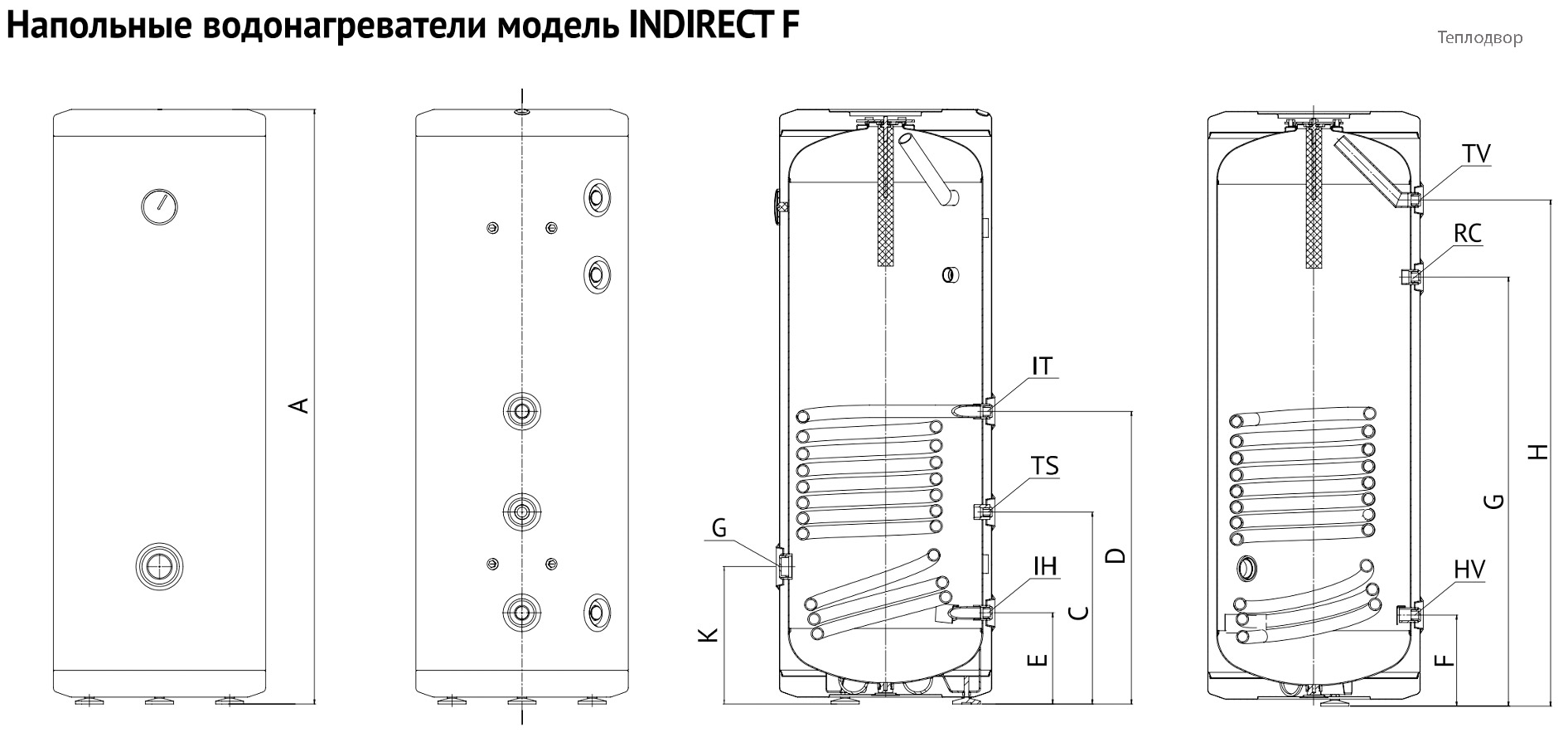 Устройство бойлеров Uni-Fitt INDIRECT F